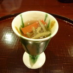 旬彩天 つちや - 口直し、近江こんにゃくの酢の物