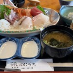 Amimoto Isoryouri Haruhiramaru - 刺身定食 2090円。