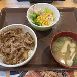 すき家 - 牛丼ランチセットミニ