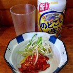 俺の中華たなか家 - 「のどごし生」が「サービスおつまみ」と共に着卓＼(^o^)／