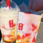 Gonｇ cha - ぎゅぎゅっとピーチフローズンティー620円