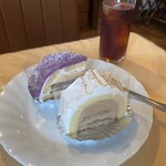ボワサン - ・紫いものケーキ／＋55円税込
            ・紅茶（アイス）
            ◉栗と紅茶のムース／418円税込