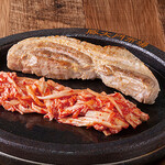 炭火厚切韩式烤猪五花肉套餐