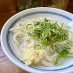 釜あげうどん 長田 in 香の香 - つゆの方じゃなくて、うどんの方にかけました。