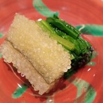 すし みむろ - 子持ち昆布とほうれん草のお浸し