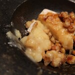 ごだん 宮ざわ - トウモロコシの焼きゴマ豆腐　断面