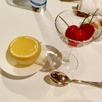 レストラン・モリエール - 増毛町のさくらんぼとレモンゼリー