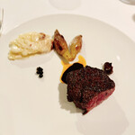 レストラン・モリエール - 付け合わせ ミョウガ 八丁味噌 ブラックペッパー