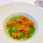 レストラン・モリエール - オクラのソースとコンソメゼリーで