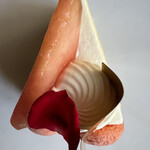 equilibre - ピーチ ショートケーキ（真上から）