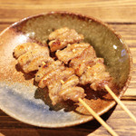 炭火やきとり 炎座 - 皮 塩　(120円x2) '13 9月上旬