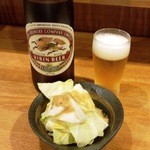 Kawayaki Maikeru - 中瓶ビール＋お通し