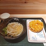 はなまるうどん - 冷かけ(小)＋4種野菜のかき揚げ