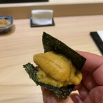 兄弟寿し - 岩手の紫うみ　愛知県三河湾の海苔を巻いて