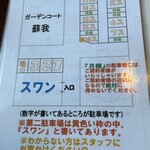 カントリーレストラン スワン - 駐車場マナーはしっかり守りたい
