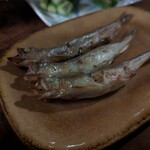 Shuan Godai - 柳葉魚　上から一匹目は雄、二匹目、三匹目は雌