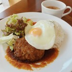 石田ローズカフェ - 料理写真:ロコモコ丼（和風ソース）