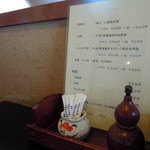 胡桃亭 - テーブル上の様子