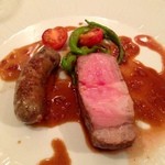 OGINO organic Restaurant - 北海道　浅野豚肩ロースのローストと自家製ソーセージ盛り合わせ