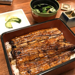 八百徳 本店 - うな重、肝吸い、香物