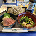 Juurikikantorikurabu - ・白モツつけ蕎麦 鉄火丼のセット