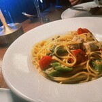 THE BELCOMO - Aglio Olio with Swordfish and Seasonal Vegetable ¥2,200
