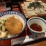 Suginoya - へぎそば定食(ミニタレかつ丼)