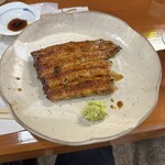 Kida - 鰻長焼き、わさびで食す