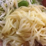 Ashiyaginnan - 鶏白湯らーめん 醤油 麺拡大@2013/09/14
