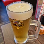 焼肉本家 くれや - 生ビール中ジョッキ３杯目