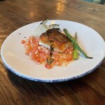 Roasted red sea bream with ravigote sauce