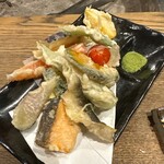 柳家 - 夏野菜　鮎　サクラマス　生姜、カボチャ、ズッキーニ、ピーマン、オクラ、ヤングコーン、フルーツトマト、パプリカ、茄子、スナップエンドウ、インカの目覚め