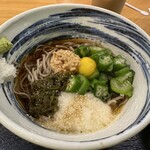 212635455 - 【2023.7.29(土)】川セット（うな玉重＋冷やしネバネバ食材そば＋わらびもち）2,400円→1,200円の冷やしネバネバ食材そば