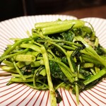 口福菜 亀吉 - 空心菜のガーリック炒め