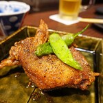 口福菜 亀吉 - 手羽先の唐揚げ　香港式照り焼きソース