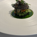 ラ・ヴァガボンド - 混ぜるのを躊躇いましたが、ネギのオイルと混ぜるとより一層美味しさ増しまし