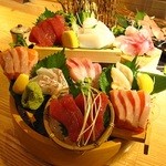 生け簀の銀次 豊見城店 - 刺身（１０点盛り）