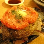 生け簀の銀次 - 辛子明太子の備長炭焼きおにぎり