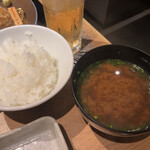 Katsuプリポー - 御飯とハマグリの赤出汁
