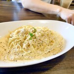 ピッツエリアバール　CACTUS　D'ORO - ・ホタテのラグークリームソース　生パスタ（乾麺パスタに変更）
