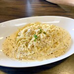 ピッツエリアバール　CACTUS　D'ORO - ・ホタテのラグークリームソース　生パスタ（乾麺パスタに変更）
