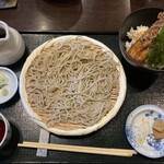 Teuchi Soba Dokoro Taniya - 穴子天丼と二八蕎麦のざる