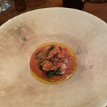 il tram - 前菜　シャーベット状の食材の数々とトマトソース