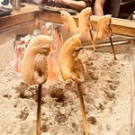 柳家 - 猪肉を炭火焼き