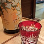 すし処 みや古分店 - 芋焼酎を江戸切子でいただく