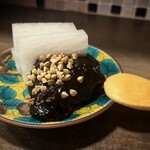 SAKEのちサカナ時々、そば しゅぼ - そば味噌と大根