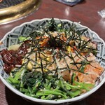 肉料理 安田 - “ビビンバ” ちょっとご飯多めかなぁ。でも具が盛り沢山、締めのご飯ものとしては最高でした！