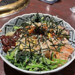 Nikuryouri Yasuda - “ビビンバ” ちょっとご飯多めかなぁ。でも具が盛り沢山、締めのご飯ものとしては最高でした！