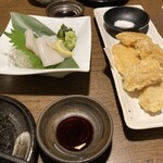 Kitano Kazoku - イカソーメン、トウモロコシの天ぷら