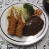 Rengatei - 盛り合わせ（900円）ハンバーグ、イカフライ